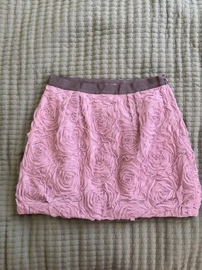 J. Crew Pink Rosette Mini Skirt